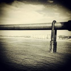 View of sea against cloudy sky