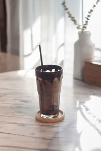 Close-up of drink on table