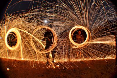 Light trails at night