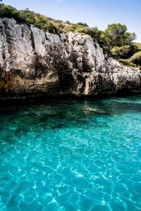 Rocks in sea