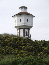 Low angle view of lighthouse against sky