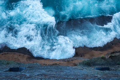 Scenic view of sea waves