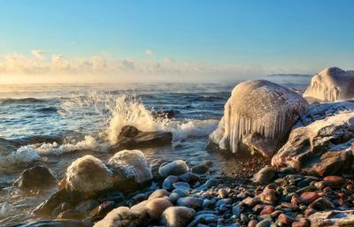 Panoramic shot of sea against sky