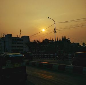 City at sunset