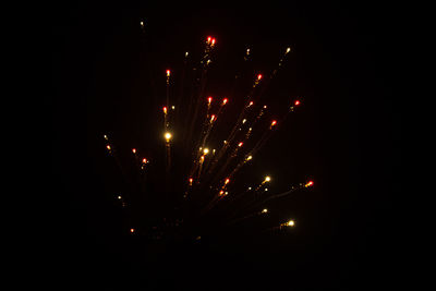 Low angle view of firework display