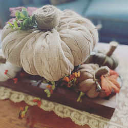 Close-up of stuffed toy on table