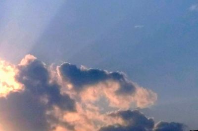 Low angle view of clouds in sky