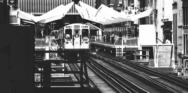 People on railroad track