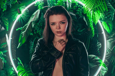 Portrait of young woman