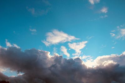 Low angle view of clouds in sky