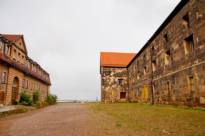Street against clear sky