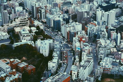 High angle view of cityscape