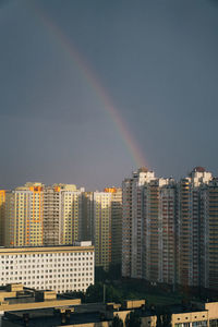 Buildings in city against sky