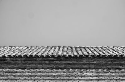 Low angle view of building against clear sky