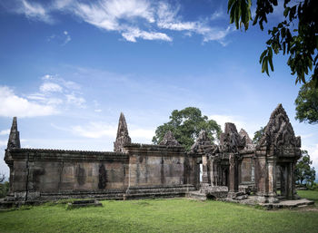 Exterior of temple against sky