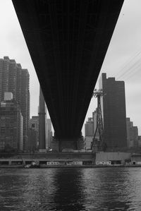 Low angle view of bridge over river