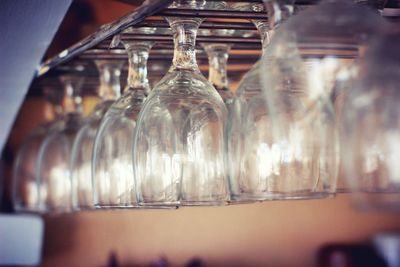 Close-up of objects on wood