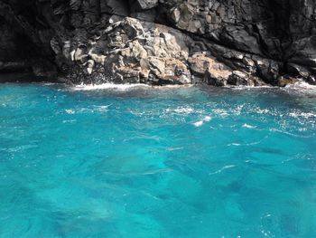 Rock formations in sea