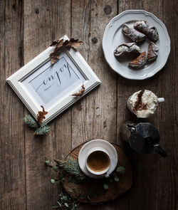 Cup of tea on table