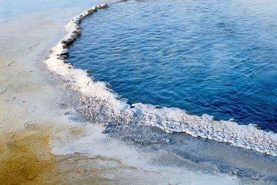 High angle view of beach
