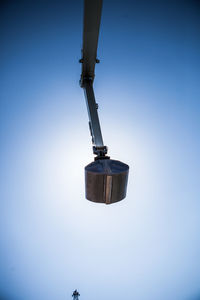 Low angle view of street light against clear sky