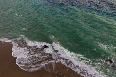 High angle view of sea