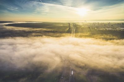 Aerial view of clouds