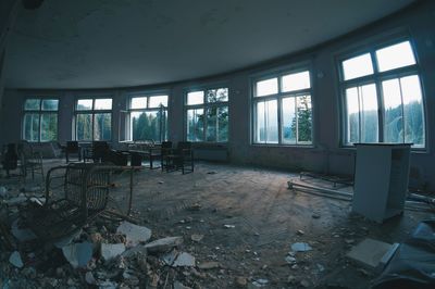 Interior of abandoned building