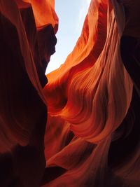 Low angle view of rock formation