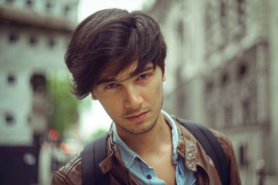 Close-up portrait of young man