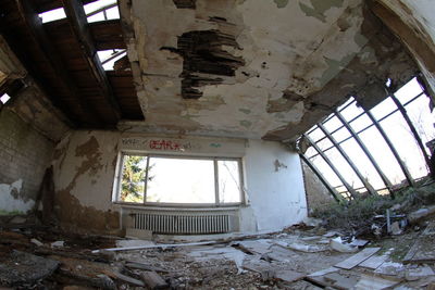 Interior of abandoned building