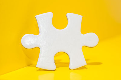 High angle view of number on white background