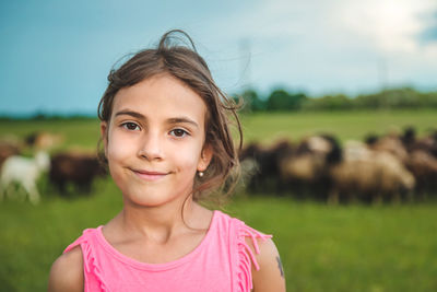 Portrait of smiling girl