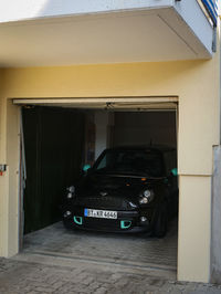 Car parked in front of building