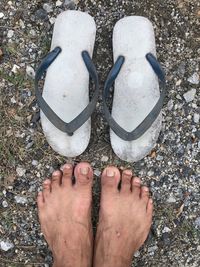 Low section of person standing on ground