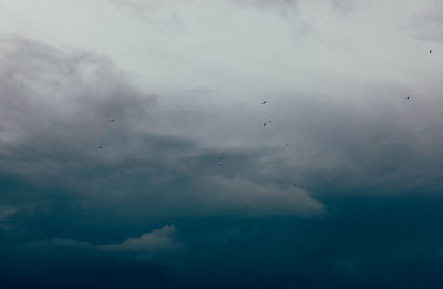 Low angle view of cloudy sky