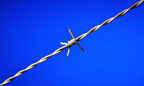 Low angle view of built structure against blue sky