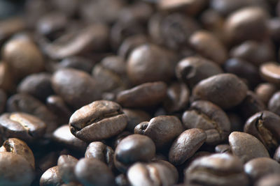 Full frame shot of roasted coffee beans