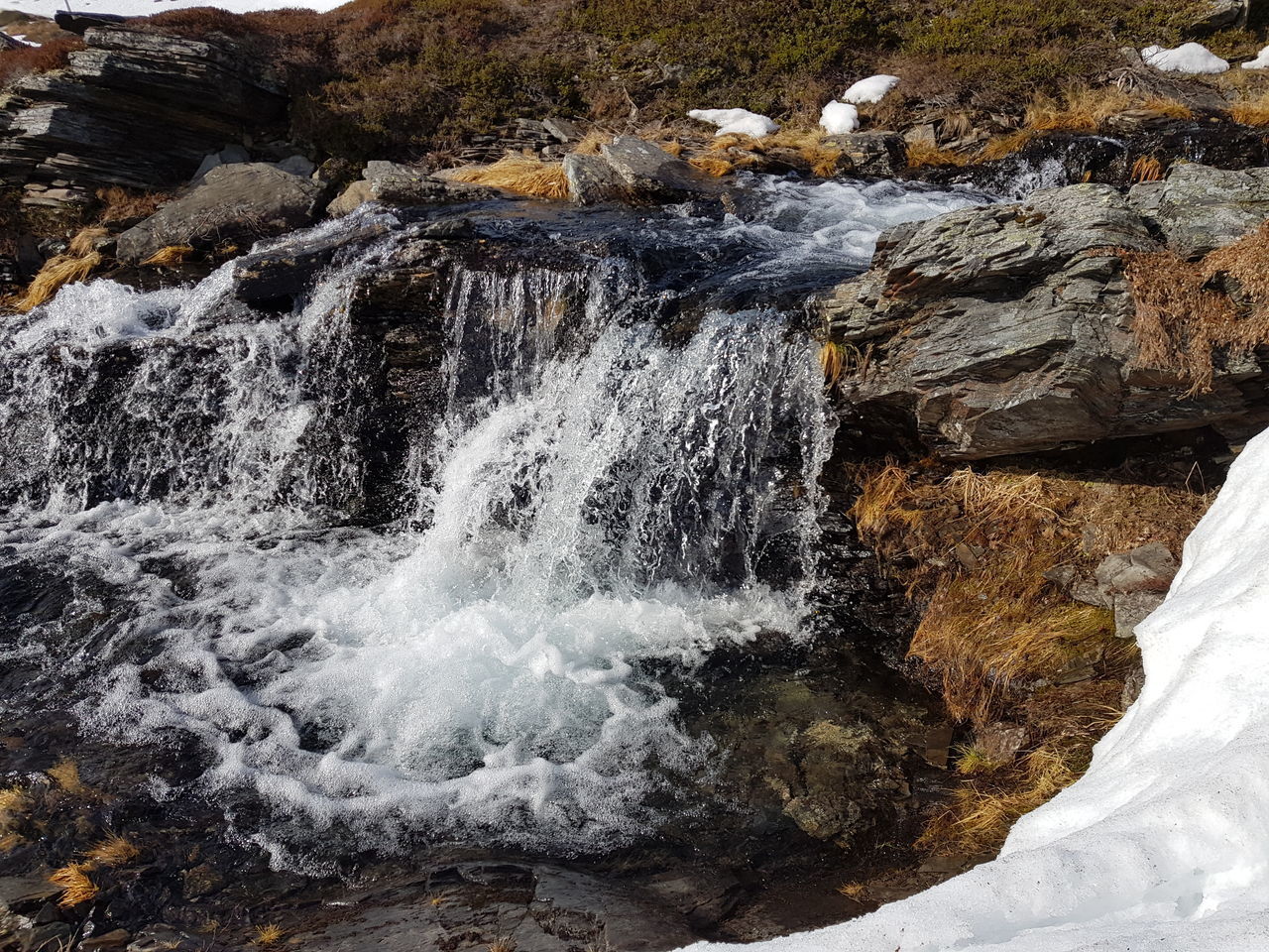 WATER SPLASHING ON ROCKS