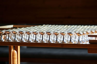 Close-up of glass on table