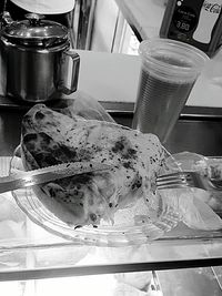 Close-up of food on table