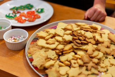 Close-up of food on table