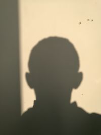 Close-up of silhouette shadow on floor