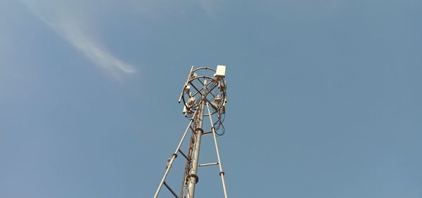 Low angle view of basketball hoop against sky