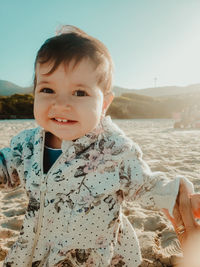 Portrait of girl at beach