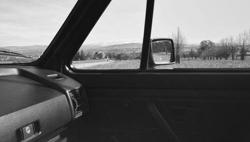 Close-up of car window