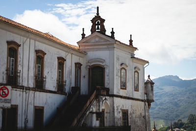 Low angle view of historic building against sky