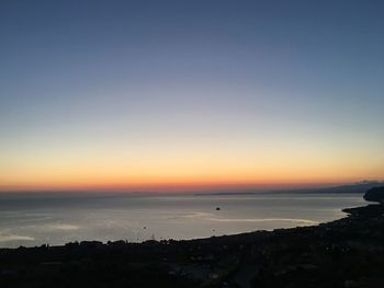 View of sea at sunset