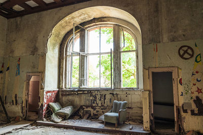 Interior of abandoned house