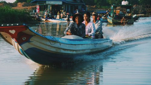 Boats in river